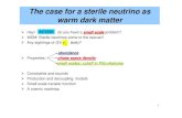 The case for a sterile neutrino as warm dark matter
