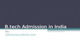B.tech admission in india