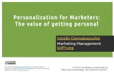 One to-one content management: Personalization