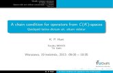 A Chain condition for operators from C(K)-spaces