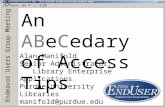 An Abecedary of Access Tips with the Voyager Integrated Library System