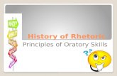 History of rhetoric and principles of oratory skills