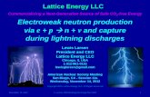 Larsen Electroweak Neutron Production and Capture in Lightning Discharges-ANS Meeting San Diego Nov 2012