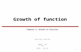 Growth of function 2008. 1. 28 : 1 Chapter 3. Growth of function.