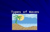 Types of Waves. Waves Water waves Light waves Sound waves Seismic waves