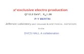 P-Y BERTIN Jefferson Laboratory and Université BLAISE PASCAL- IN2P3/CNRS for the DVCS HALL A collaboration 0 exclusive electro production Q 2 =2.3 GeV.