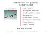 September 12, 2005 Copyright©2001-5 Erik D. Demaine and Charles E. Leiserson L2.1 Introduction to Algorithms 6.046J/18.401J LECTURE2 Asymptotic Notation.