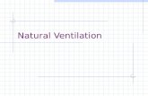 Natural Ventilation. 2 Calculation of rate of ventilation air flow Q = H/(60 * C P * ρ * Δt) = H/1.08 * Δt Where H = Heat removed in Btu/hr Δt = indoor.
