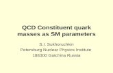 QCD Constituent quark masses as SM parameters S.I. Sukhoruchkin Petersburg Nuclear Physics Institute 188300 Gatchina Russia.
