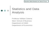 Random Walk Models for Stock Prices Statistics and Data Analysis Professor William Greene Stern School of Business Department of IOMS Department of Economics.
