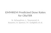 EMMREM Predicted Dose Rates for CRaTER N. Schwadron, L. Townsend, K. Kozarev, H. Spence, M. Golightly et al.