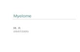 Myelome M. R (05/07/1935). ATCD clinique Adénome prostatique traité par α- bloquant HTA Cholecystectomie Nov 2003 : alt é ration de l é tat g é n é ral.