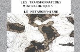 LES TRANSFORMATIONS MINERALOGIQUES : LE METAMORPHISME.