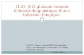 CALVET Laure. interne DES hématologie DESC de réanimation médicale 2 ème année Clermont-Ferrand 7 février 2011 (1,3) –β-D-glucane comme élément diagnostique.