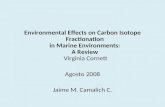 Environmental Effects on Carbon Isotope Fractionation in Marine Environments: A Review Virginia Cornett Agosto 2008 Jaime M. Camalich C.