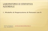 6. Modello di Regressione di Poisson con R Enrico Properzi - enrico.properzi3@unibo.itenrico.properzi3@unibo.it A.A. 2010/2011.