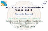 LHC: Fisica Elettrodebole e Fisica del B Riccardo Ranieri INFN e Università di Firenze Commissione Scientifica Nazionale 1 Laboratori Nazionali di Frascati.