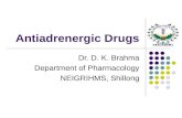 Antiadrenergic drugs - drdhriti