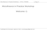 Microfinance in Practice Workshop