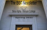 Beta Alpha chapter of Beta Theta Pi: Spring 2011 Newsletter