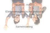 Newton - HAVO Samenvatting Elektromagnetische inductie.