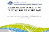 Calibration of scintillation crystals for air kerma rate  castle