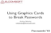 Using Graphics Cards to Break Passwords