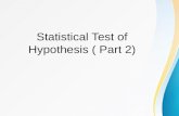 Test of hypothesis (t)