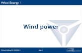 Wind energy I. Lesson 4. Wind power