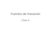 Clase 4- Fuentes de Variacion