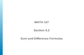 Lecture 16   section 6.2 sum-difference identities