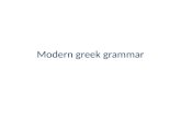 Modern greek verb. An introduction