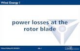 Wind energy I. Lesson 8. Power losses at rotor blade