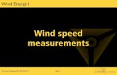 Wind energy II. Lesson 2. Wind speed measurement