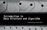 Introduction to datastructure and algorithm