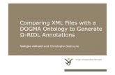 Comparing XML Files with a DOGMA Ontology to Generate Omega-RIDL Annotations.