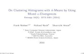 On Clustering Histograms with k-Means by Using Mixed α-Divergences