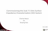 Reece - Commissioning the JLab 7.5 GHz Surface Impedance Characterization (SIC) System