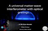 A universal matter-wave interferometer with optical gratings in the time domain