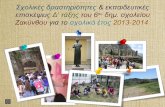 Σχολικές δραστηριότητες  & επισκέψεις  Δ' τάξης (2013-2014)