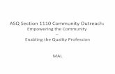 ASQ Section 1110 Community Outreach