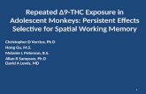Journal Club: Repeated Δ9-THC Exposure in Adolescent Monkeys: Persistent Effects Selective for Spatial Working Memory