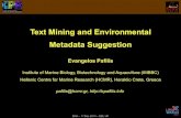 Text Mining and Environmental Metadata Suggestion