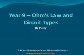 Yr9 - ohms law and circuit types