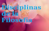 DISCIPLINAS DE LA FILOSOFÍA