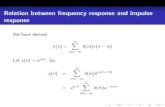 Relation Between Frequency Response and Impulse Response