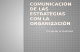 Comunicaci³n de las estrategias con la Organizaci³n