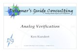 Analog Verification, An Introduction