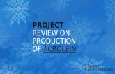 Project Review on Production of Acrolein