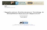 Application Performance Testing: A Simplified Universal Approach